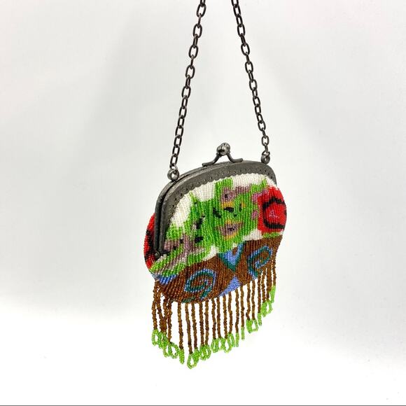 Free People Breaded Frame Bag Vintage Y2K Mini Handbag